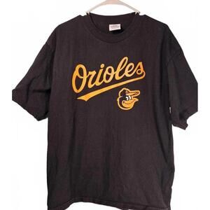 Baltimore Orioles MLB Baseball Heavyweight Black &‎ Orange T-Shirt - XL